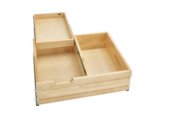 Natural Maple Tiered Deep Drawer w/ BLUMOTION Soft-Close for Face Frame 30'' BCD