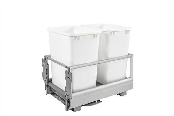 Double 35 Quart Pullout Waste Container