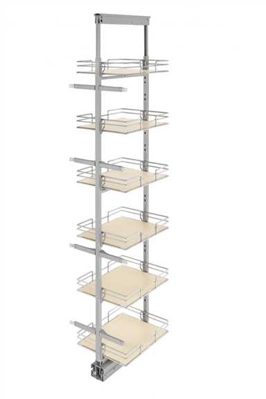 Extra Tall Pullout Maple Pantry 14-3/4" Width