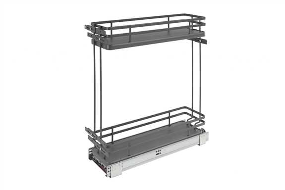 Orion Gray Two-Tier Base Organizer with Soft-Close