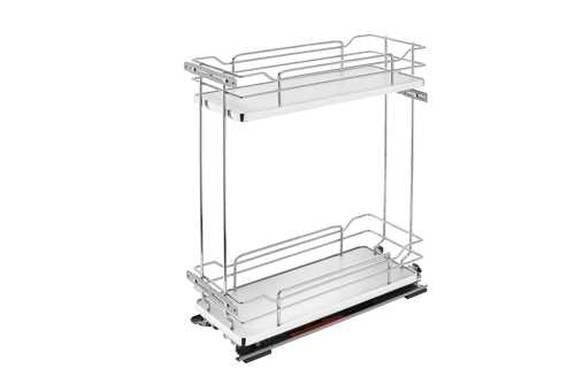 Tiered Base Organizers for 12" Full Access Cabinets w/Soft-Close - Gray