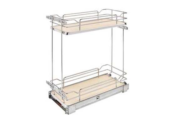 Tiered Base Organizers for 12" Full Access Cabinets w/Soft-Close - Maple