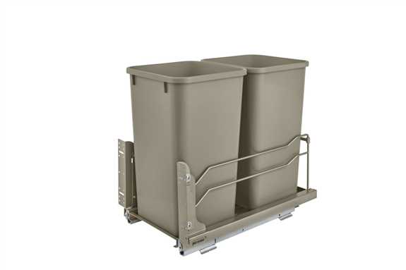 Double 27 Quart UnderMount Waste Container