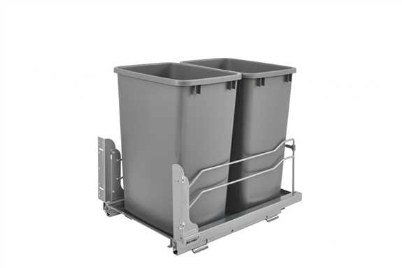 Double 35 Quart Pullout Waste Container Soft-Close