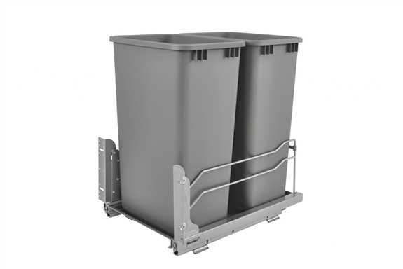 Double 50 Quart Pullout Waste Container Soft-Close