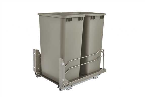 Double 50 Quart Pullout Waste Container Soft-Close