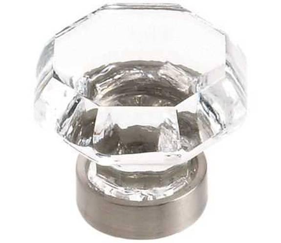 BP-55268-CG10 Traditional Classics 1-5/16" Knob - Clear Glass/Satin Nickel