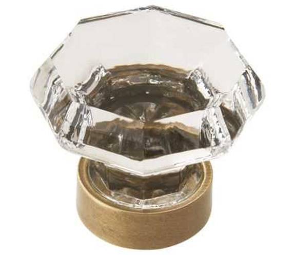 BP55268-CGB Traditional Classics 1-5/16" Knob - Clear/Gild Bronze