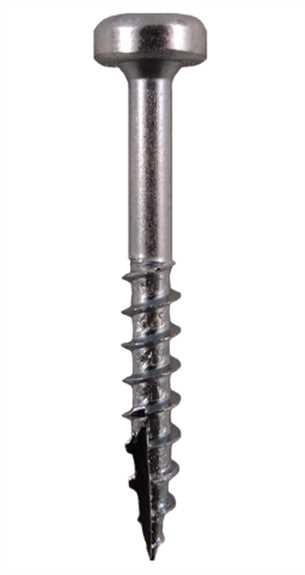 QS 5598ZP 7 x 1-1/4" FF Square Drive, T17, Zinc Plated Screws 1K/Box