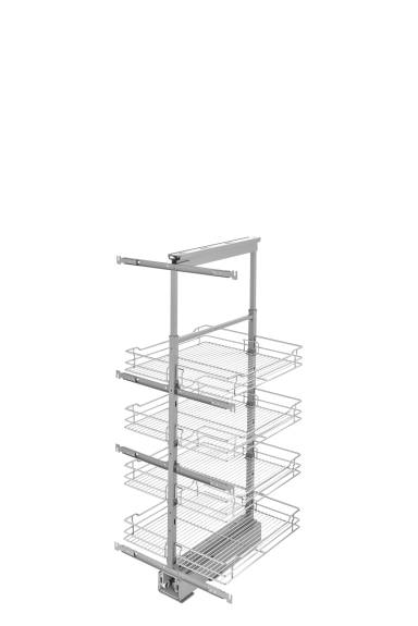 20" x 43" Soft-Close Chrome Pullout Pantry