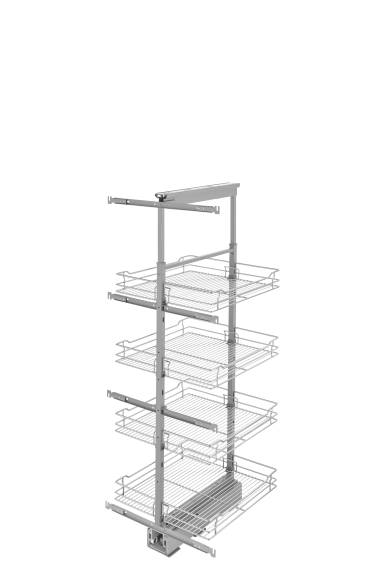 20" x 50" Soft-Close Chrome Pullout Pantry