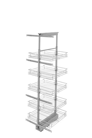 20" Soft-Close Chrome Pullout Pantry