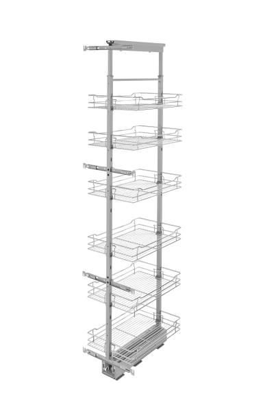 14” Soft-Close Chrome Pullout Pantry
