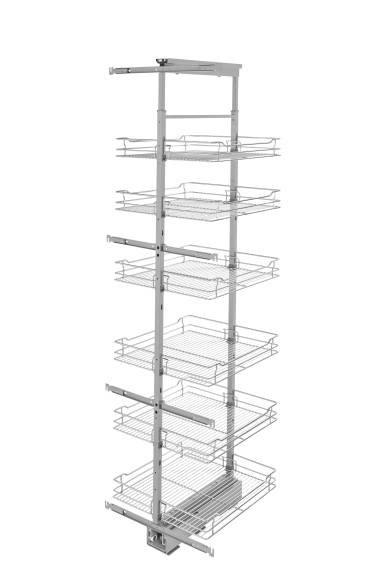 20" Soft-Close Chrome Pullout Pantry