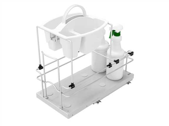 Sink Base Po w/ White Clean Caddy & Spray