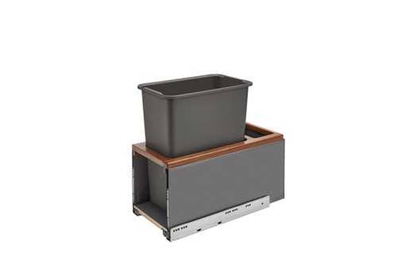 Single 30 Qt. LEGRABOX Bottom Mount Pullout Waste Container w/Soft-Close
