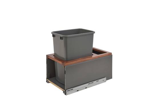 Single 35 Qt. LEGRABOX Bottom Mount Pullout Waste Container w/Soft-Close