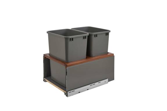 Double 35 Qt. LEGRABOX Bottom Mount Pullout Waste Container w/Soft-Close