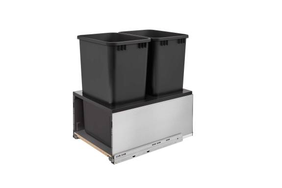 Double 50 Qt. LEGRABOX Bottom Mount Pullout Waste Container w/Soft-Close