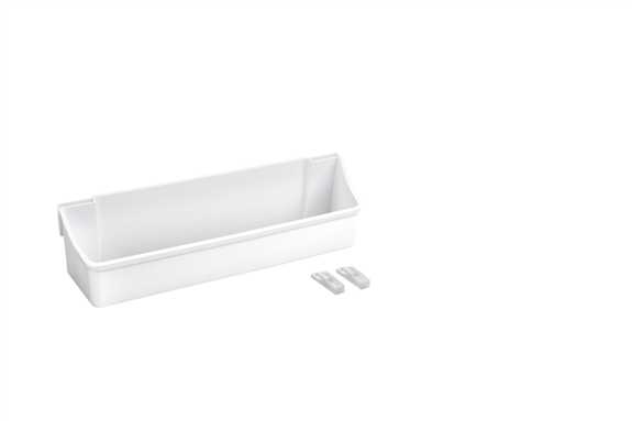 13-3/4" Door Storage Trays with Screw-In Clips (White)