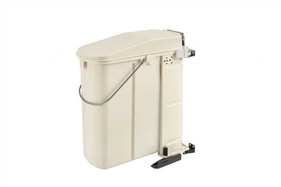 Single Rectangular Pivot-out Polymer Waste Container - 20 L