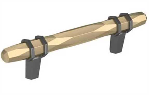 BP-36648-BBZBCR London 3-3/4" Pull - Golden Champagne/Black Chrome
