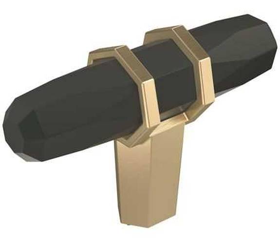 BP-36647-BBRBBZ London Knob 2 1/2" - Black Bronze/Golden Champagne