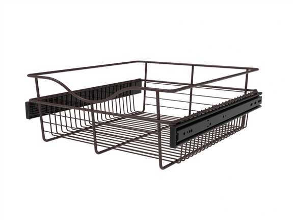 Wire Basket 20" Deep Pullout for Closet - Oil Rubbed Bronze