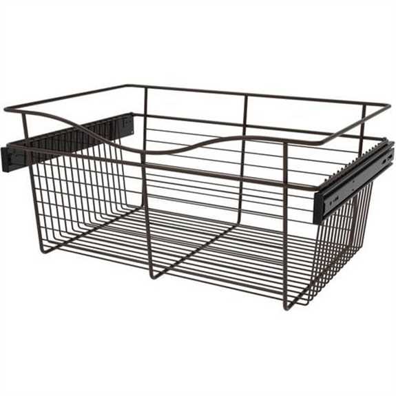 Wire Basket 16" Deep Pullout for Closet - Chrome