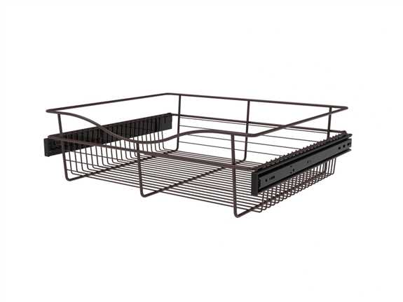 Wire Basket 20" Deep Pullout for Closet - Oil-Rubbed Bronze