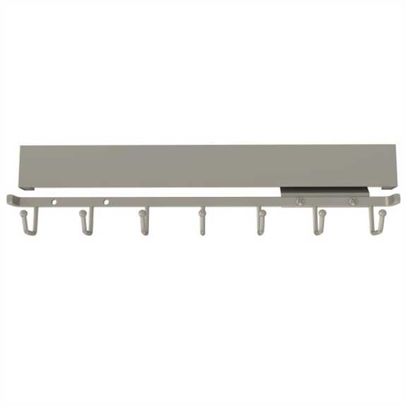 14" Satin Nickel Pull Out Deluxe Belt Rack