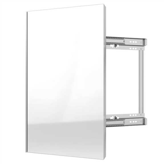 Silver Mist 24" Premiere Pull Out Mirror SC For 14" Closet