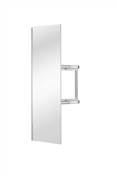 Silver Mist Premier Pull Out Mirror Soft Close  for 14" Closet