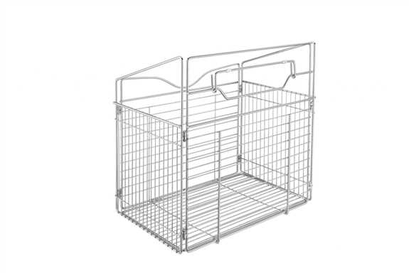 Hamper Door Mounted Tilt-Out Basket for Closet - Chrome