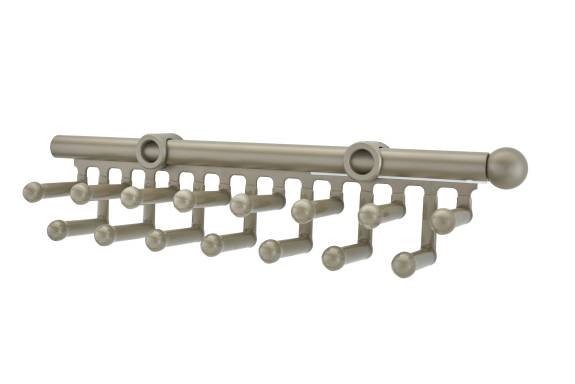 14" Tie/Scarf Rack - Satin Nickel