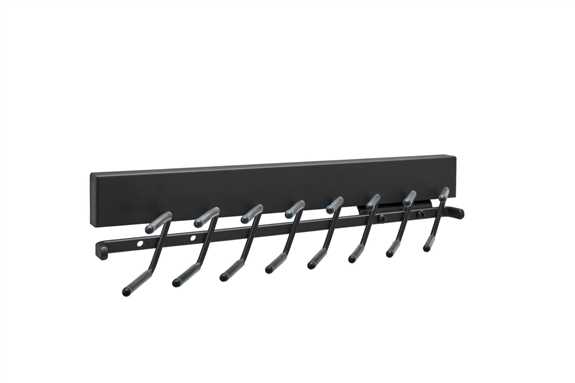 Deluxe Slide Tie Rack Matte Black