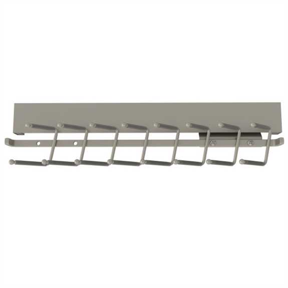 14" Satin Nickel Pull Out Deluxe Tie Rack