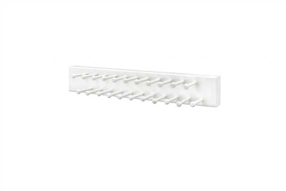 14" Side Mount Tie Rack - White