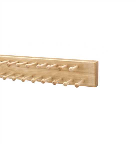 14" Side Mount Tie Rack - Natural