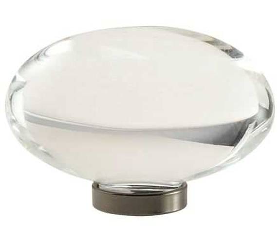 BP-36651-CGM Glacio 1-3/4" Knob - Clear/Gunmetal