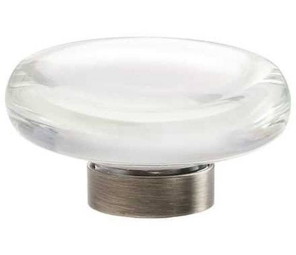 BP-36652-CGM Glacio 1-3/4" Knob - Clear/Gunmetal