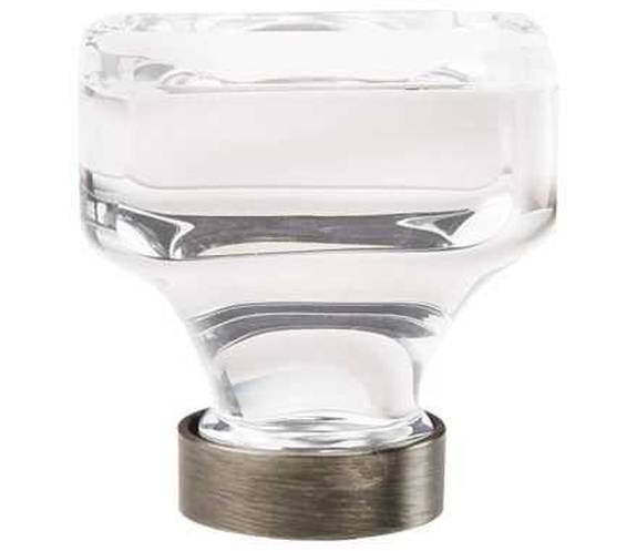 BP-36653-CGM Glacio 1-3/8" Knob - Clear/Gunmetal