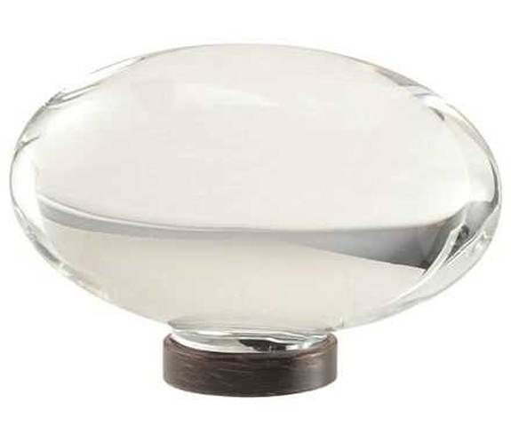 BP-36651-CORB Glacio 1-3/4" Knob - Clear/Oil-Rubbed Bronze