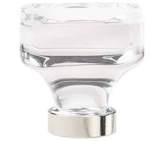 BP-36653-CPN Glacio 1-3/8" Knob - Clear/Polished Nickel