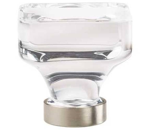 BP-36653-CG10 Glacio 1-3/8" Knob - Clear/Satin Nickel