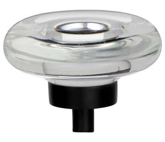 BP-36652-CBBR Glacio 1-3/4" Knob - Clear/Black Bronze
