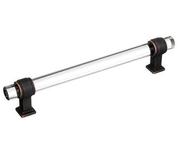 BP-36656-CORB Glacio 6-5/16" Pull - Clear/Oil-Rubbed Bronze