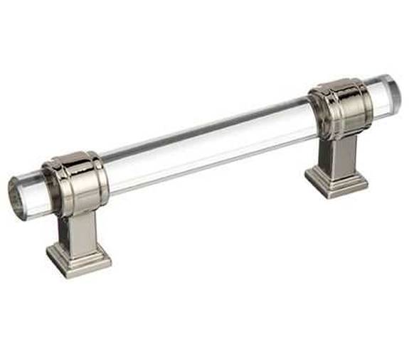 BP-36654-CPN Glacio 3-3/4'' Pull - Clear/Polished Nickel