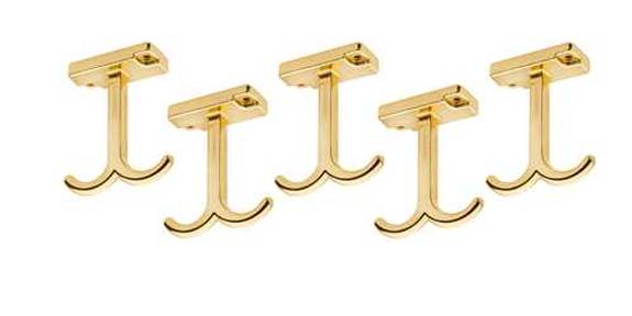 Glideware Accessories - Back-to-Back Hooks (5-Brass)