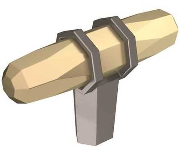 BP-36647-BBZBCR London Knob 2 1/2" - Golden Champagne/Black Chrome